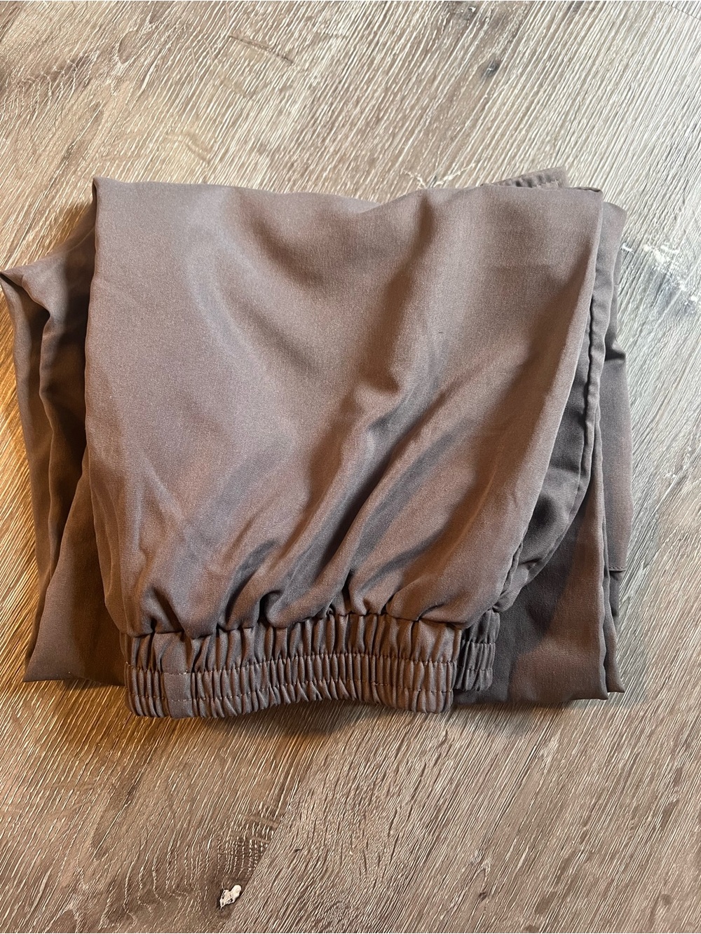 Brown Elastic Waist Pants